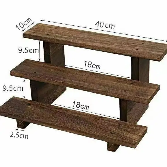Display Solid Wood Antique Stand Two Three Layer Display Stand