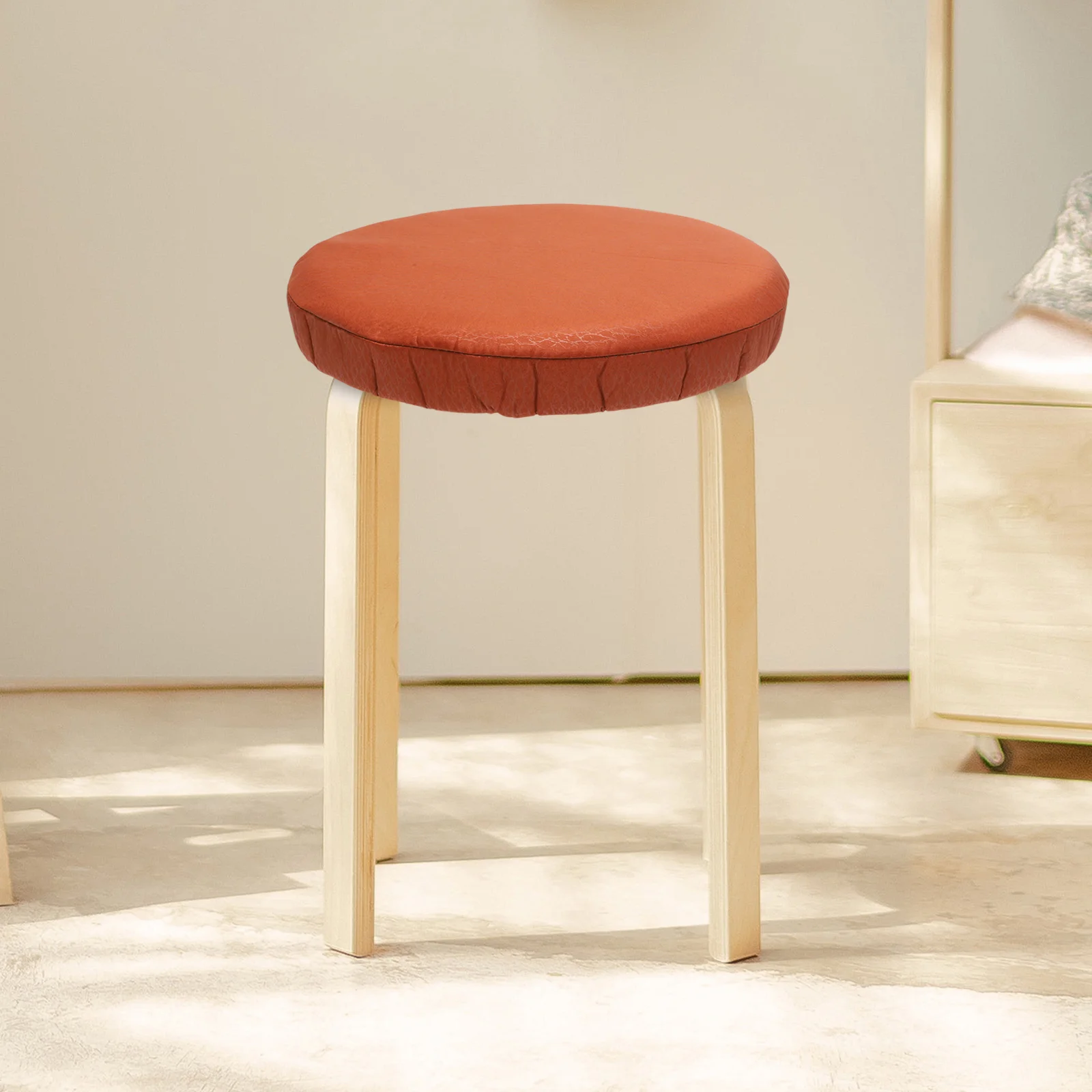 Ronde krukhoes Stretch elastische effen kleur Beschermende stoelhoes voor barkrukken Banketstoelen Kantoorgebruik Ronde krukzitting