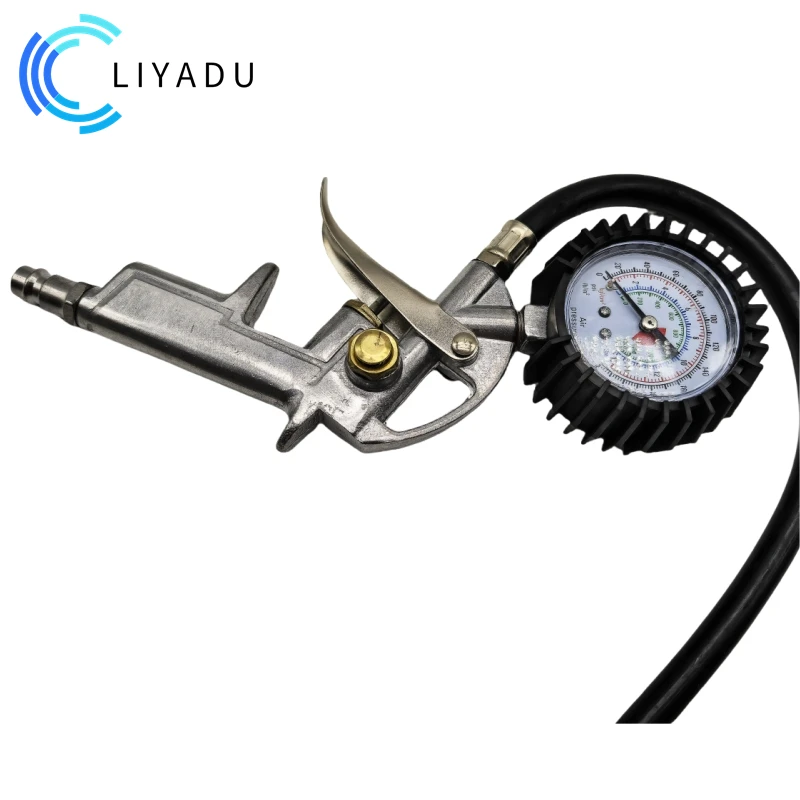 High Precision compressor pressure gauge Tyre inflation gun with pressure gauge For Car Motorcycle SUV  with high pressure air