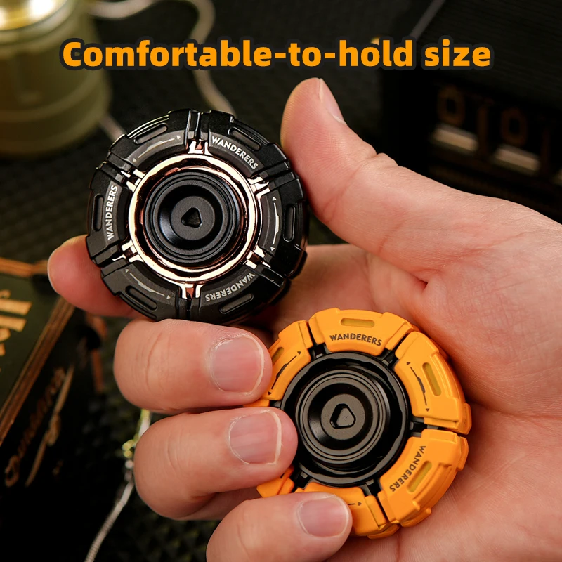Ultra Smooth Glowing Armor Opening Metal Fidget Spinner EDC Toy Stress Anxiety Relief Focus Sensory Gift  Adults Teens Kids ADHD