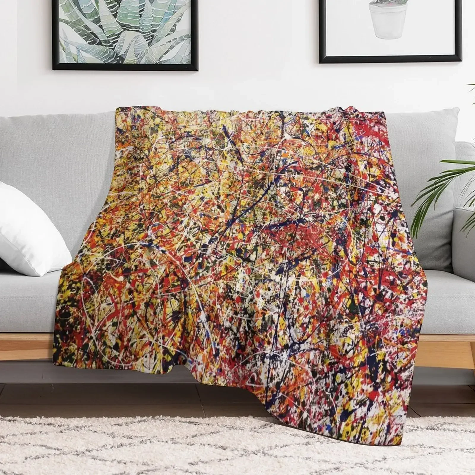 

Abstract Jackson Pollock Painting Original Art Throw Blanket Luxury halloween blankets ands Blankets