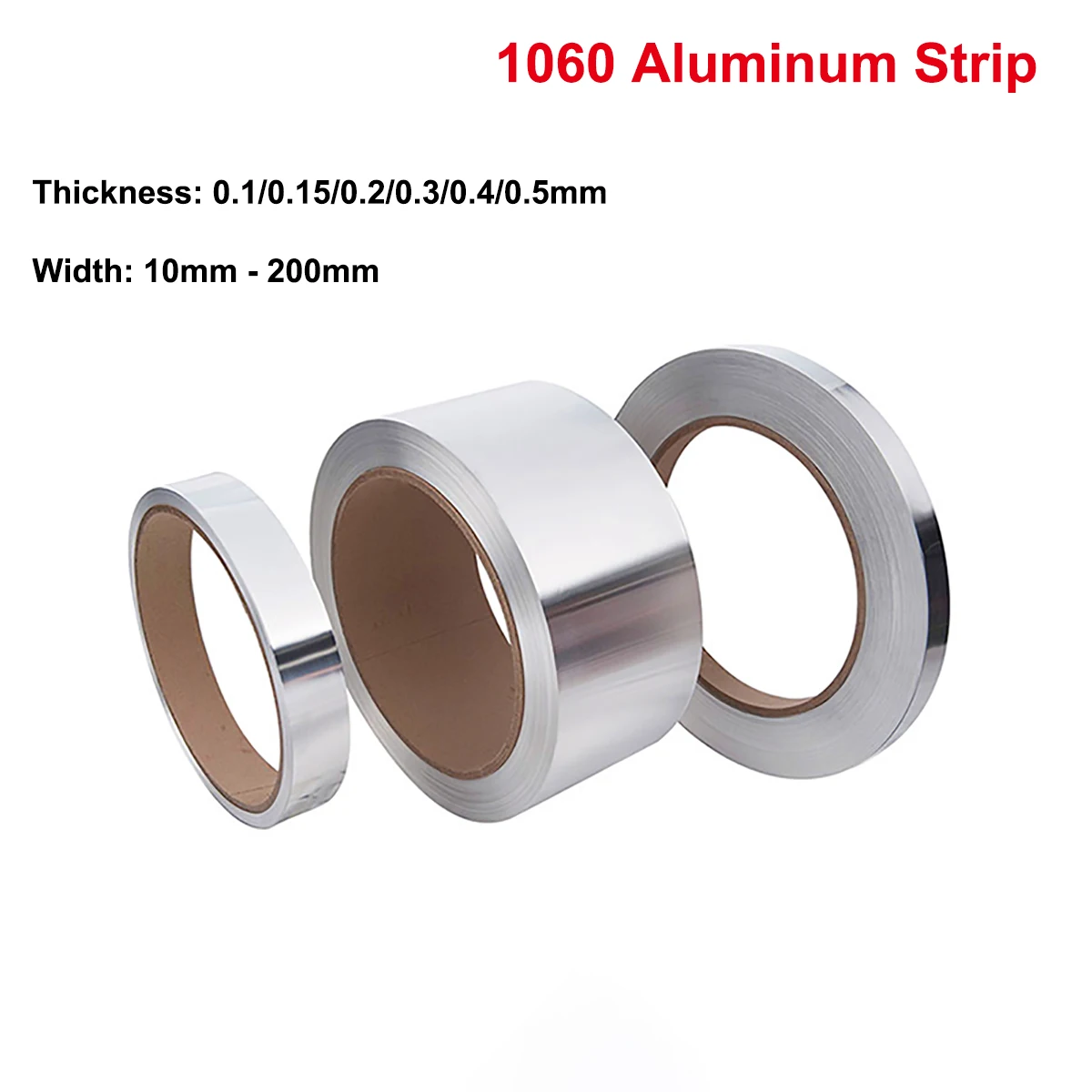 

1060 Aluminum Strip Thickness 0.1/0.15/0.2/0.3/0.4/0.5mm Aluminum Foil Thin Sheet Plate for DIY Material Washer length 1M 2M
