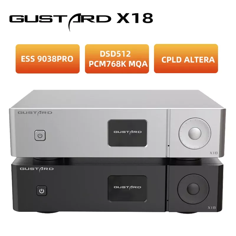 Gustard X18 Decoder MQA ES9038 PRO Bluetooth 5.0 XU216 Processor LDAC HD PCM768kHz DSD512 High-Performance Audio DAC