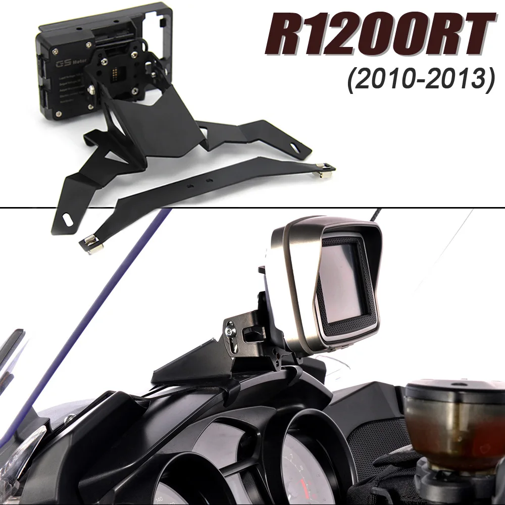 

New Motorcycle Navigation Bracket GPS Navigator Charging Phone Holder Fit For BMW R 1200 RT 2010 2011 2012 2013 R1200RT