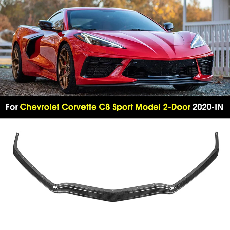 

Car Front Bumper Spoiler Lip Diffuser Body Kit Splitter Aprons Protector For Chevrolet Corvette C8 Sport Model 2-Door 2020-IN