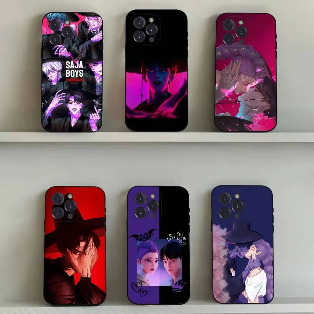 

KPop Jinu D-Demon H-Hunters Phone Case For iPhone 16,15,14,13,12,11,Pro,Max,Plus,X,XS,SE4,E,Mini,Soft Black Case