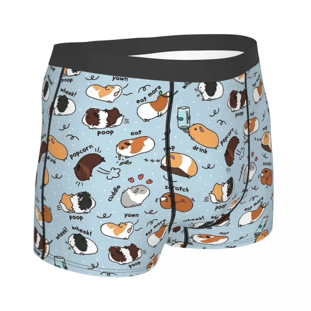 Bloemen Cavia Cavia Cavia Porcellus Dier Heren Boxershorts Speciale Zeer Ademende Onderbroek Van Topkwaliteit Shorts Met 3d Print