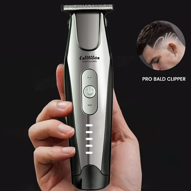 Cortadora de pelo eléctrica profesional para Barbero, afeitadora con cuchilla en T de 0 MM, máquina de corte de pelo para hombre