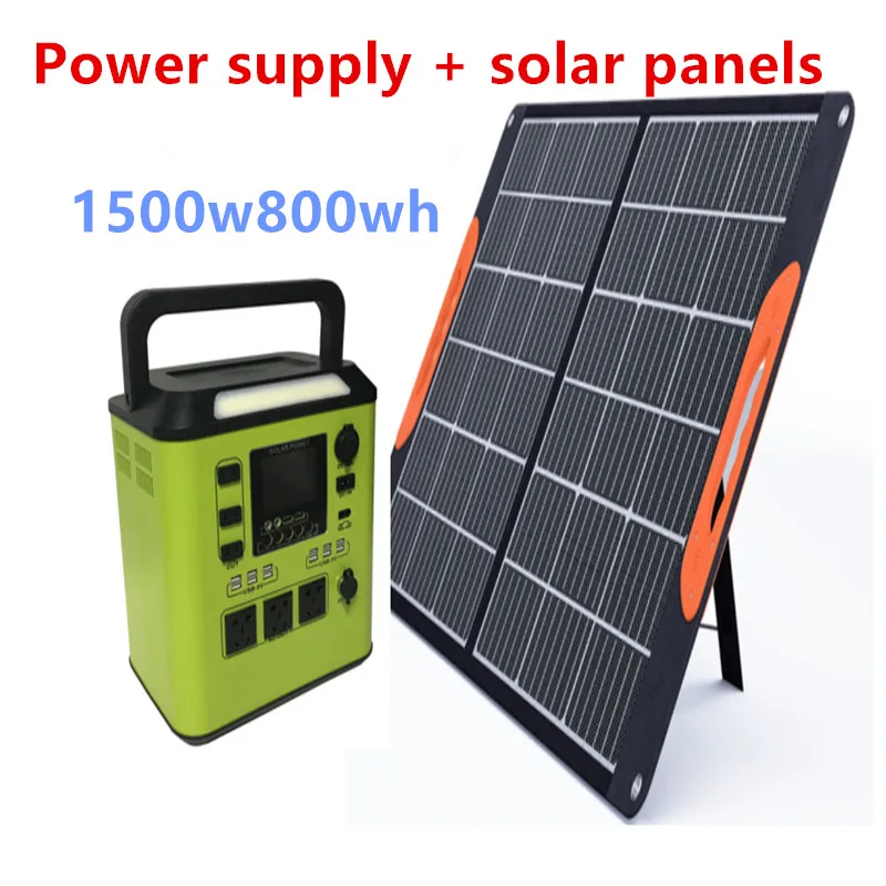 

1500w Generator Solar Energy Storage System Banks Lithium Battery Portable Solar Power Station Electric Car Power Station