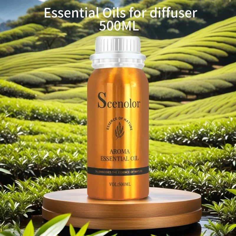 6pcs 500ml Aluminum Organic Undiluted Perfume Oud Longlasting Hotel Essential Oil Pure Plant Extrat Fragrance Aroma Air Diffuser