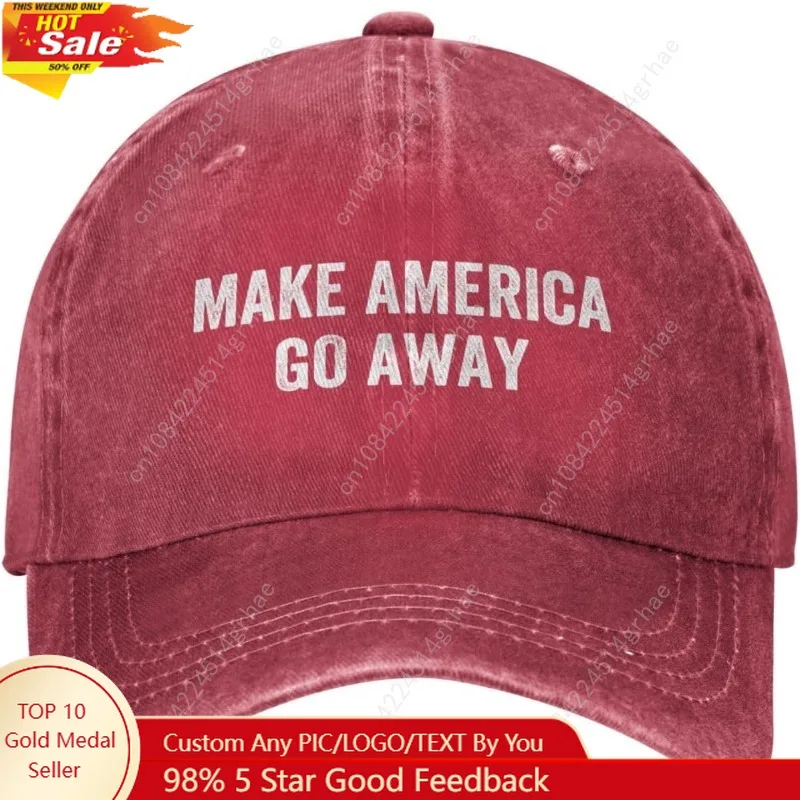 

qwumub Make America Go Away Hats Men Women High Quality Canvas Greenlanders Greenland Baseball Hats Make America Go Away Cap