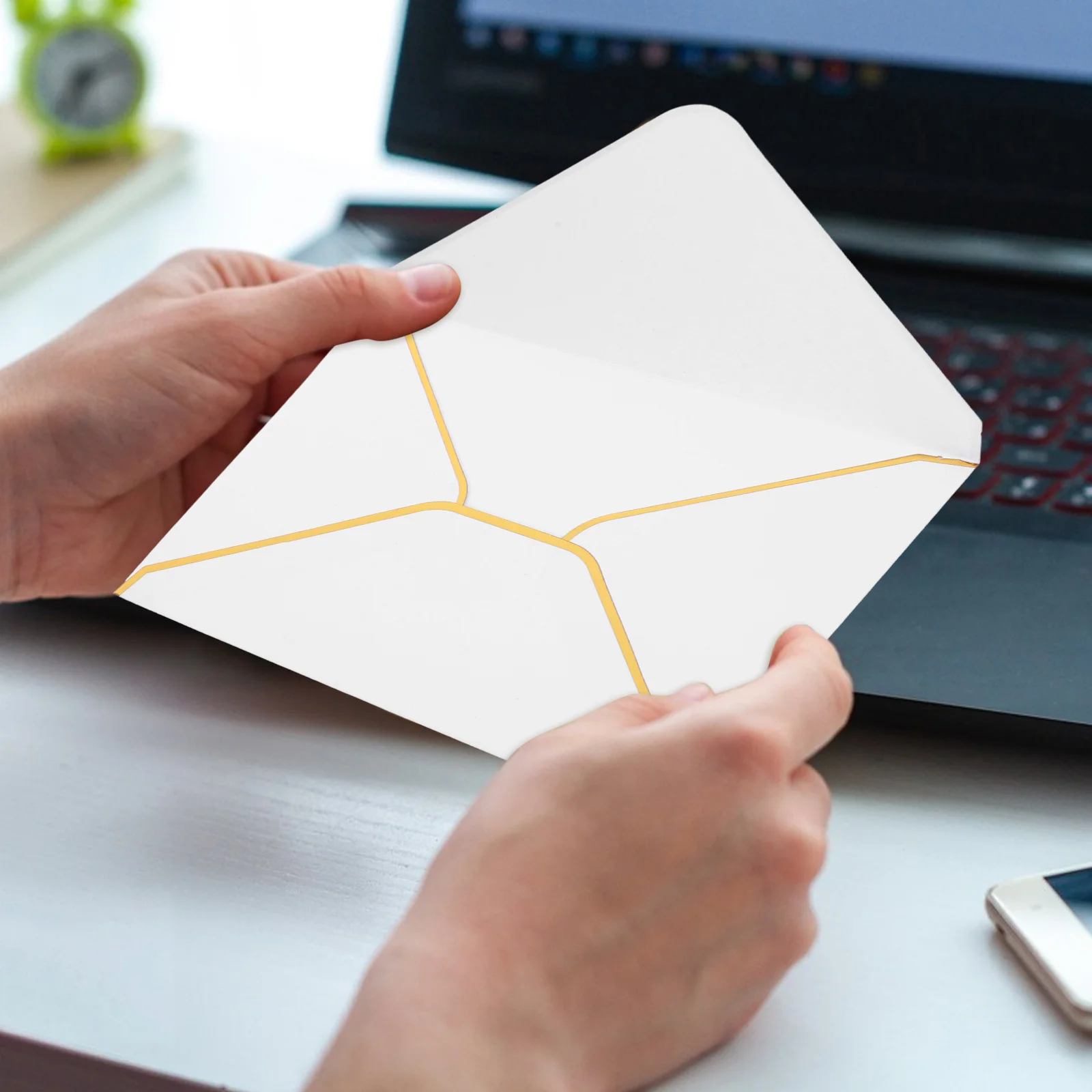 50 Stück Umschläge, zarte Kartenumschläge, tragbare Einladung, Hochzeit, kompakt, multifunktional, leer