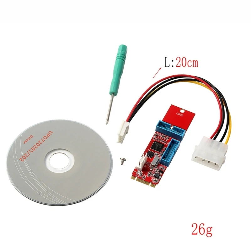 NGFF M.2 a 19Pin 20Pin USB Adaptador Convertidor Tarjeta Conector alimentación 4 pines