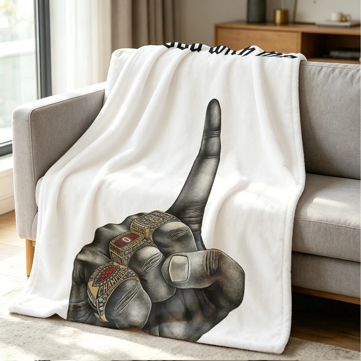 Faith Mark Blanket Soft Cozy Throw for Sofa Bed Festive Holiday Decor Gift for Kids and Adults,Lightweight and Warm