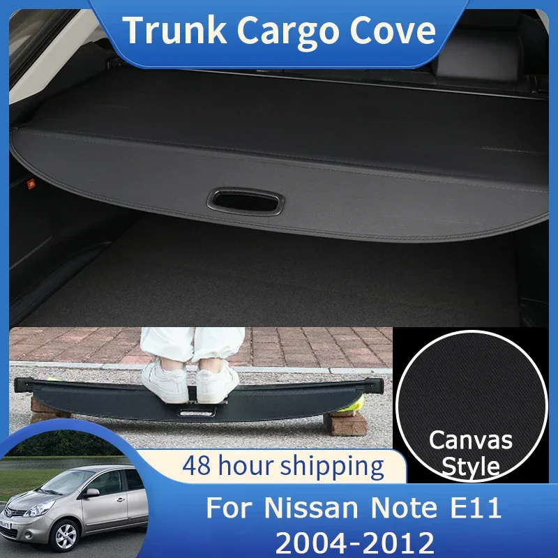 For Nissan Note E11 2004 2005 2006 2007 2008 2009 2010 2011 2012 Car Rear Trunk Cargo Cover Retractable Luggage Shield Curtain