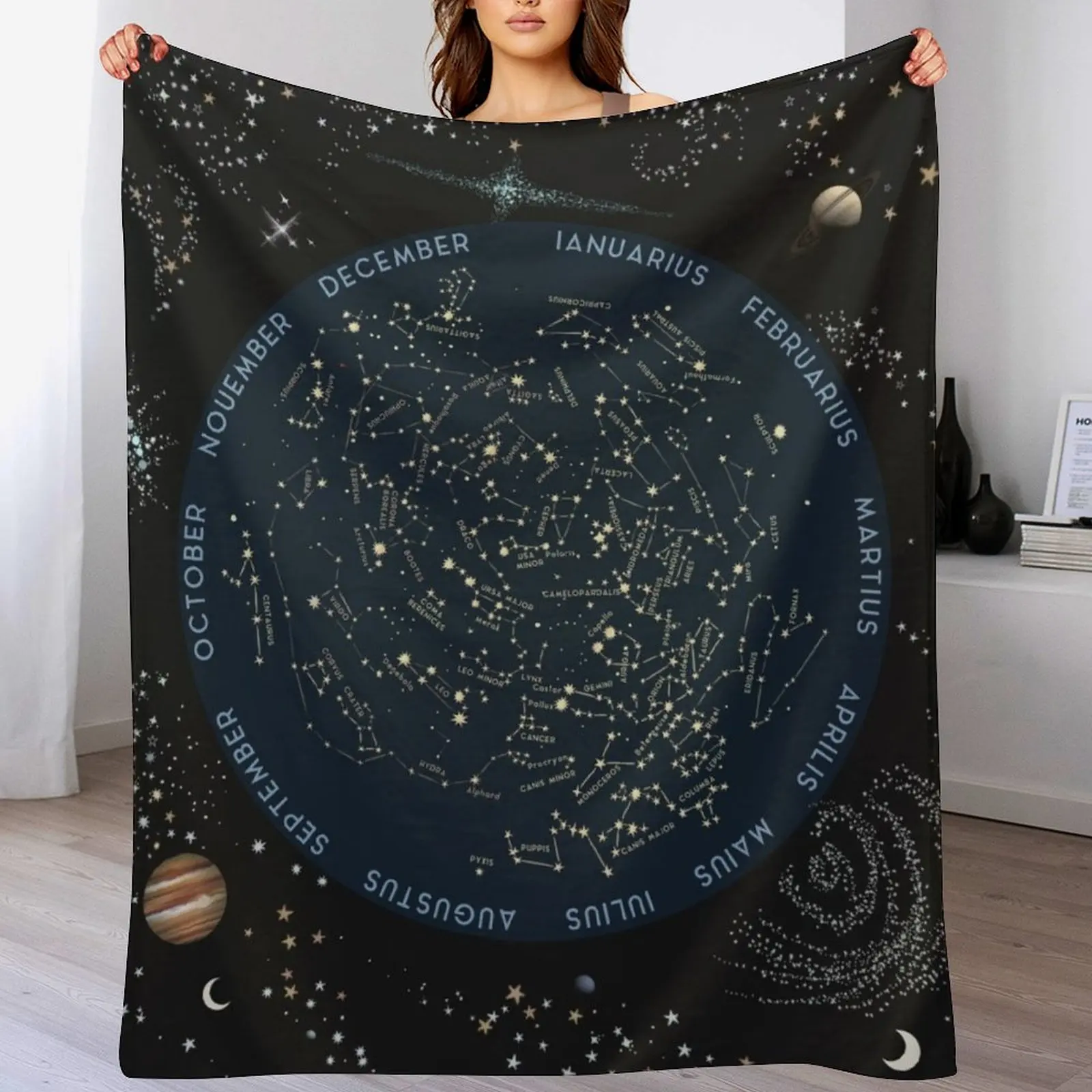 

Come with me to see the stars Throw Blanket Decorative Throw Hairys Blankets