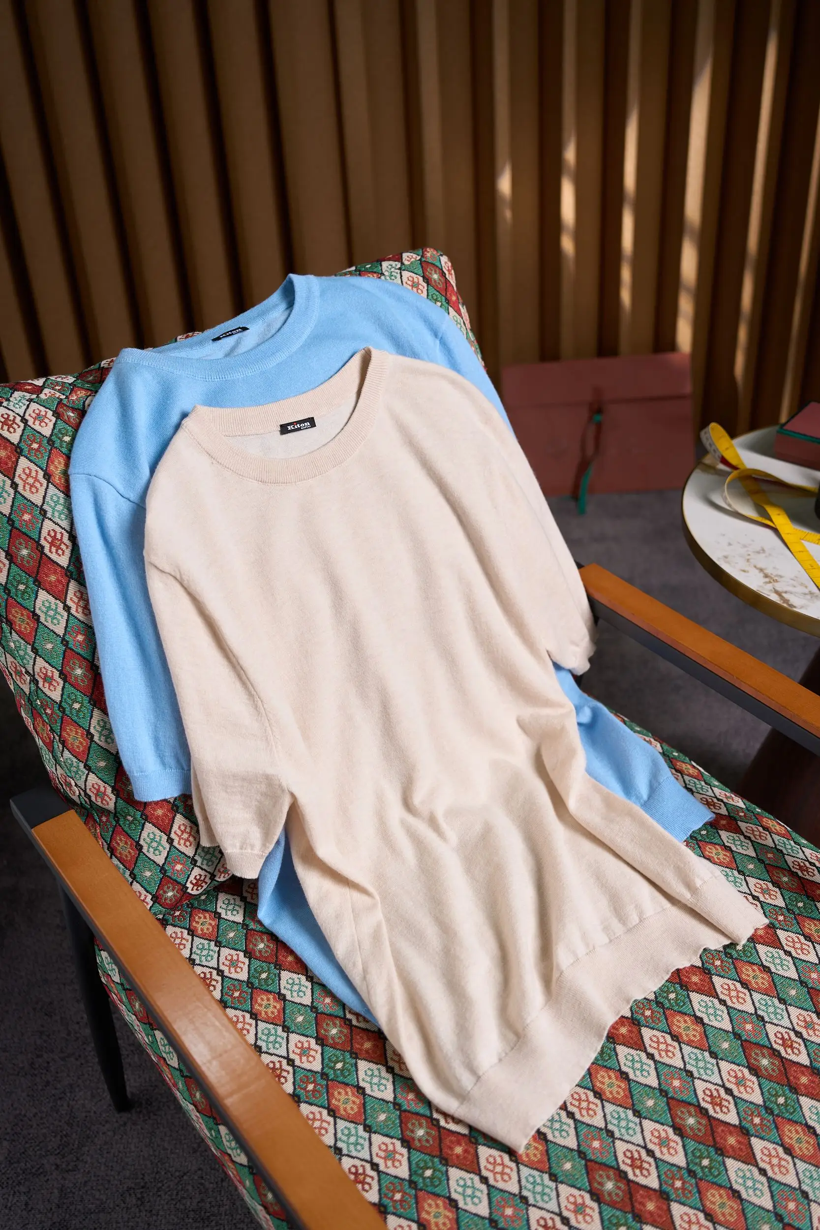 Kiton Spring/Summer 2026 100% Wool Thin Short Sleeve Knitwear