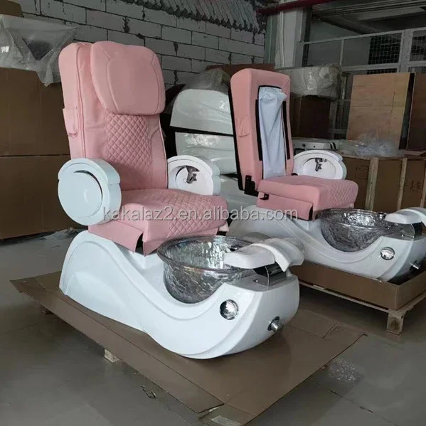 Pink Pedicure Chair Base Foot Spa Massage Pedicure Sofa Chair