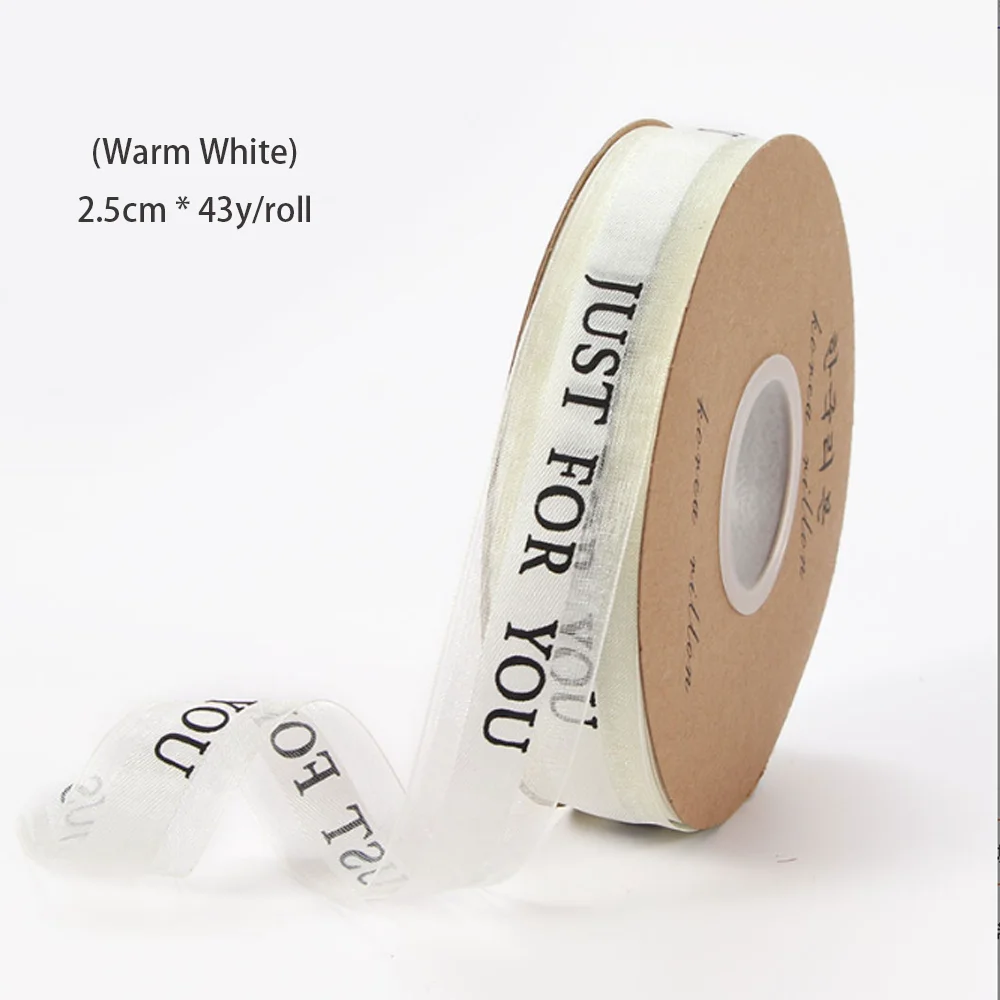 2.5cm Butterfly Knot Ribbon Bouquet Packaging DIY Material Fashionable Korean Style Ribbon For Flower Shop Gift Box Packaging