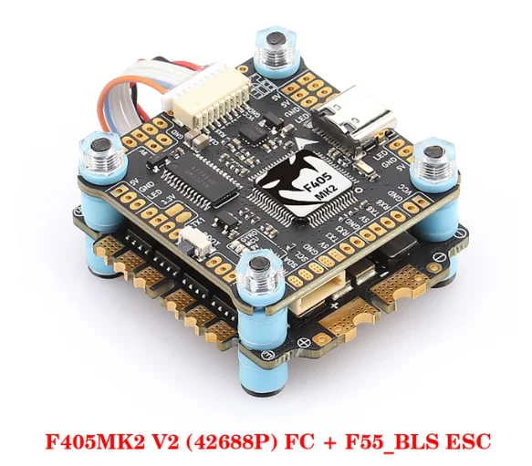 DIATONE MAMBA F405 MK2 V2 (ICM42688P) Flight Controller W/BLHeli_S F40/ F55_BLS 4in1 ESC Dshot 300-1200 3-6S for RC FPV Drone