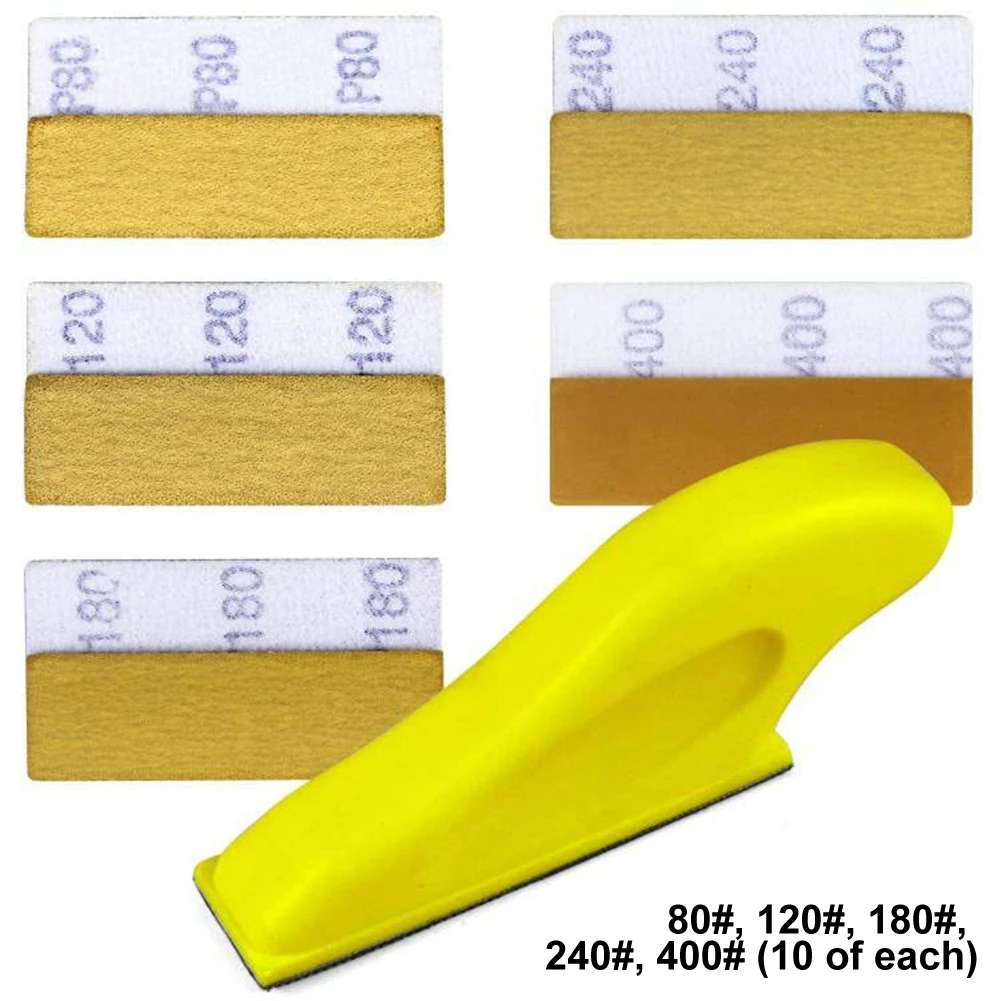 

Набор наждачной бумаги из 51 предмета для мини-шлифовального блока, комплект для шлифовки, абразивы из оксида алюминия, инструменты для работы с деревом и металлом