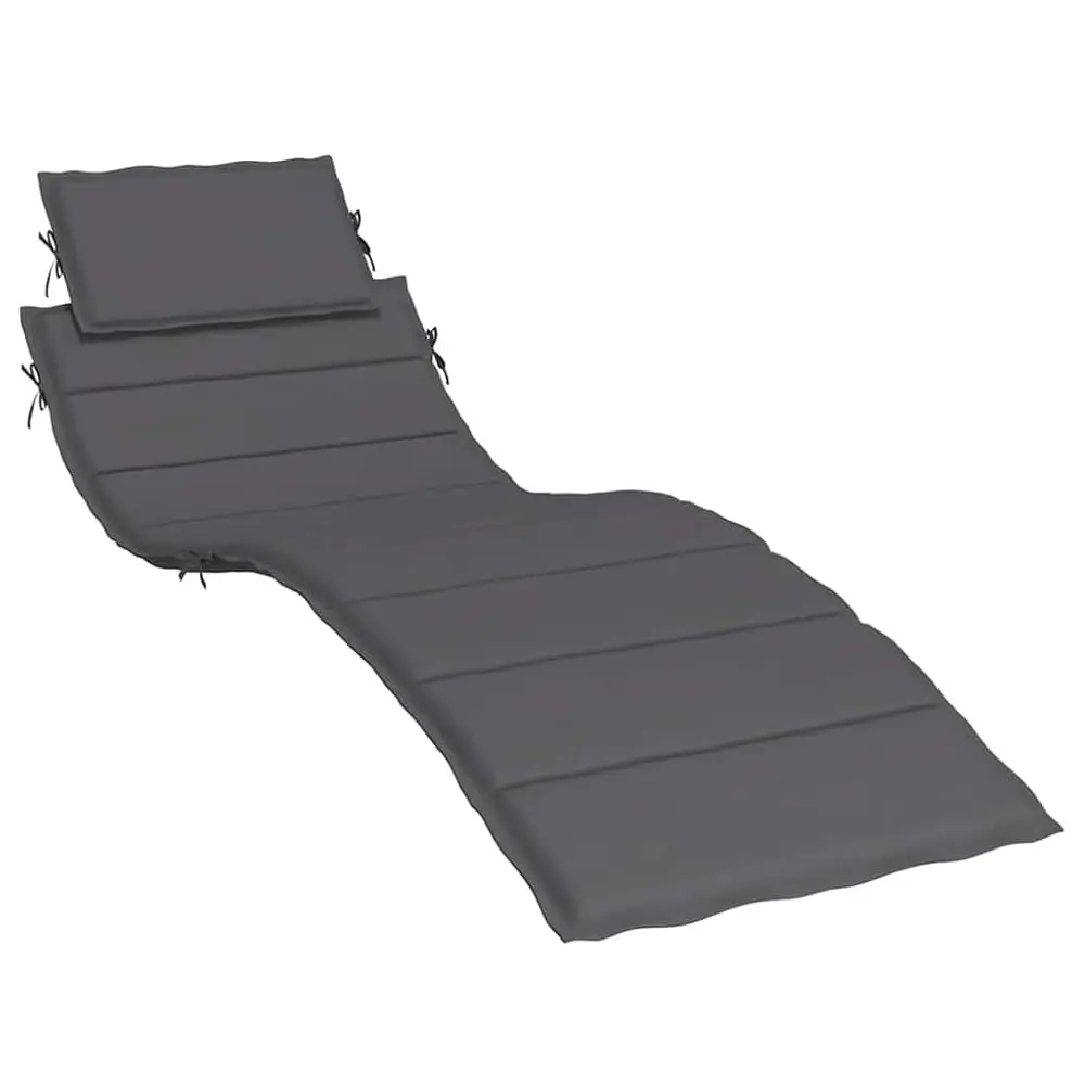

Sun Lounger Cushion, 73.2""X22.8""X1.2"", Foam Filled Comfort, Ox Fabric, Anthracite - Lightweight Outdoor Lounger Pad