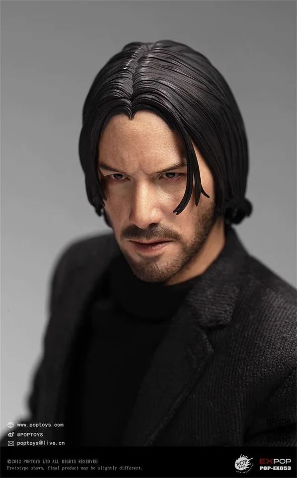 Poptoys-神を殺すジョンウィックアクションフィギュア、キアヌリーブス
