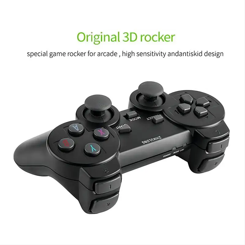 20000+ Game Stick 4K Video Game Consoles 2Pcs 2.4G Wireless Gamepad Controller Support FC GB GBC GBA SFC PS1 Games