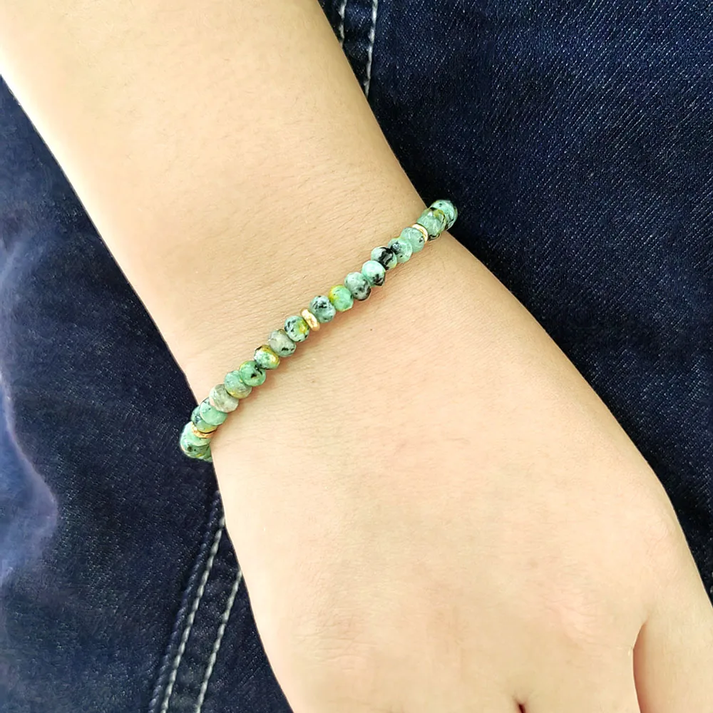 HUIDANG Bead Bracelet Woman Pulsera Armband Colorful Green Stone Bead Bracelet New In 2025 - Image 6