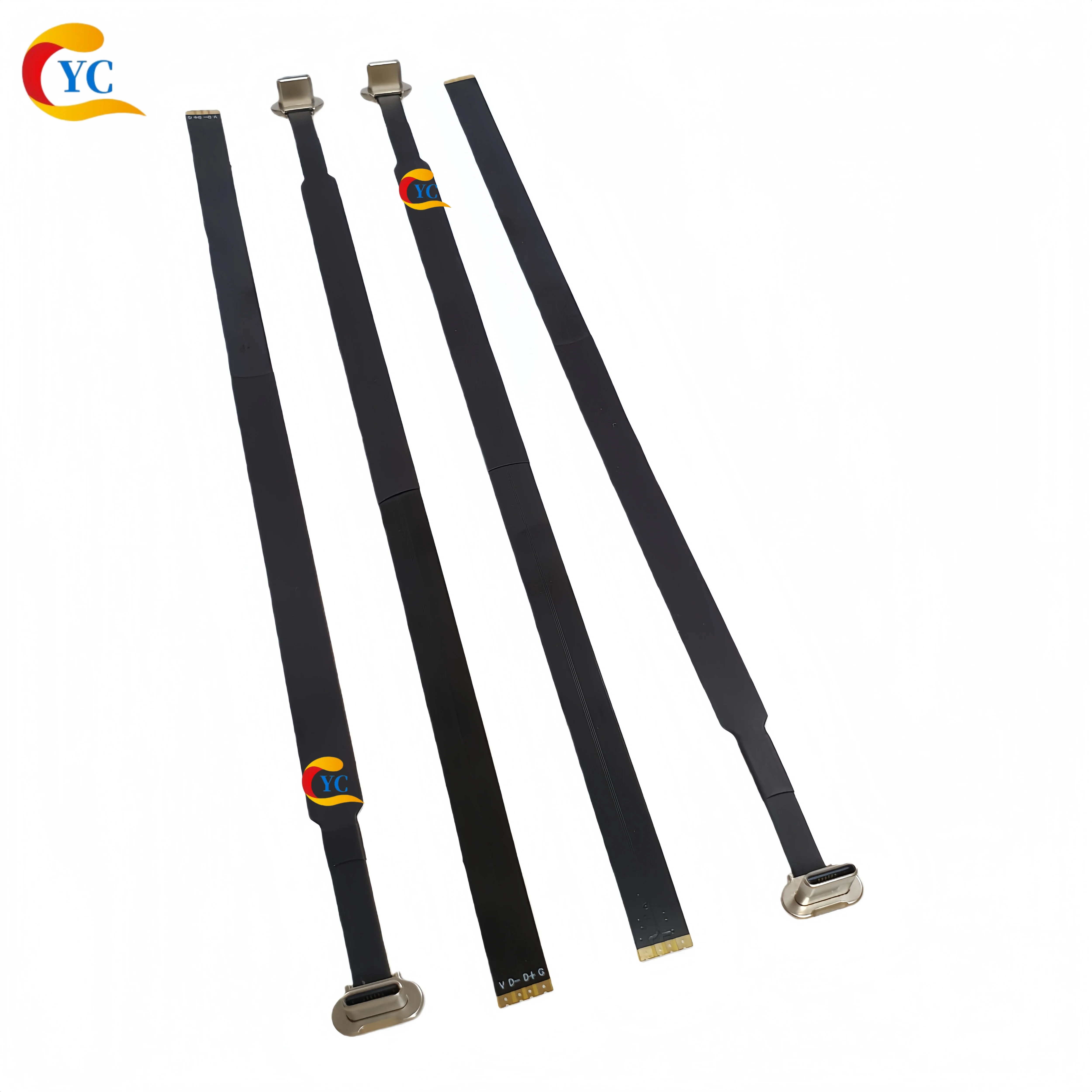 Fpc Flexible Cable Type-C Extended Stretch Male Charging Cable 4P Back Clip Adapter Plug 56K Resistor Pd Fast Charging Data Cable Power Connector Extension Cable