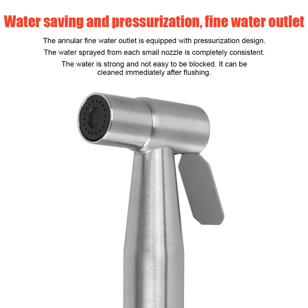 Handheld For Bathroom hand sprayer shower head Hand Bidet faucet self cleaning Bidet sprayer set For toilet Stainless Steel image 2