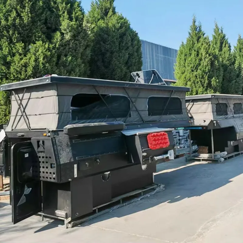 Slide In Truck Camper Premium Aluminum Hard Side Overland with Bathroom Kitchen and 4 Season Design for Pickup Customize