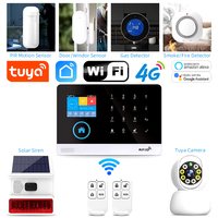 4G GSM Wifi Wireless Home Alarm System Tuya Smart Home Child Safety protection Camera Anti-theft Smart Life App Works with ALexa