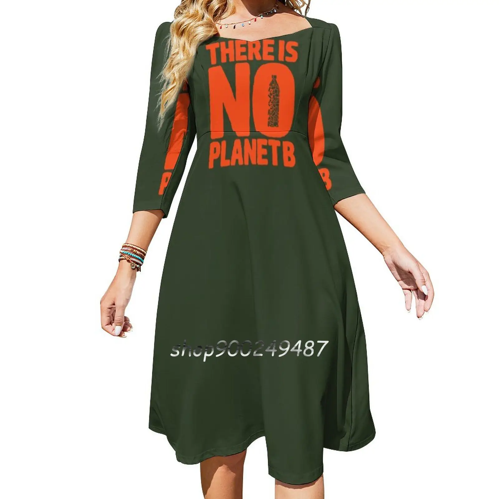 No Planet B Evening Party Dresses Midi Sexy Dress Female Sweet One Piece Dress Korean There Is No Planet B Planet Planet B