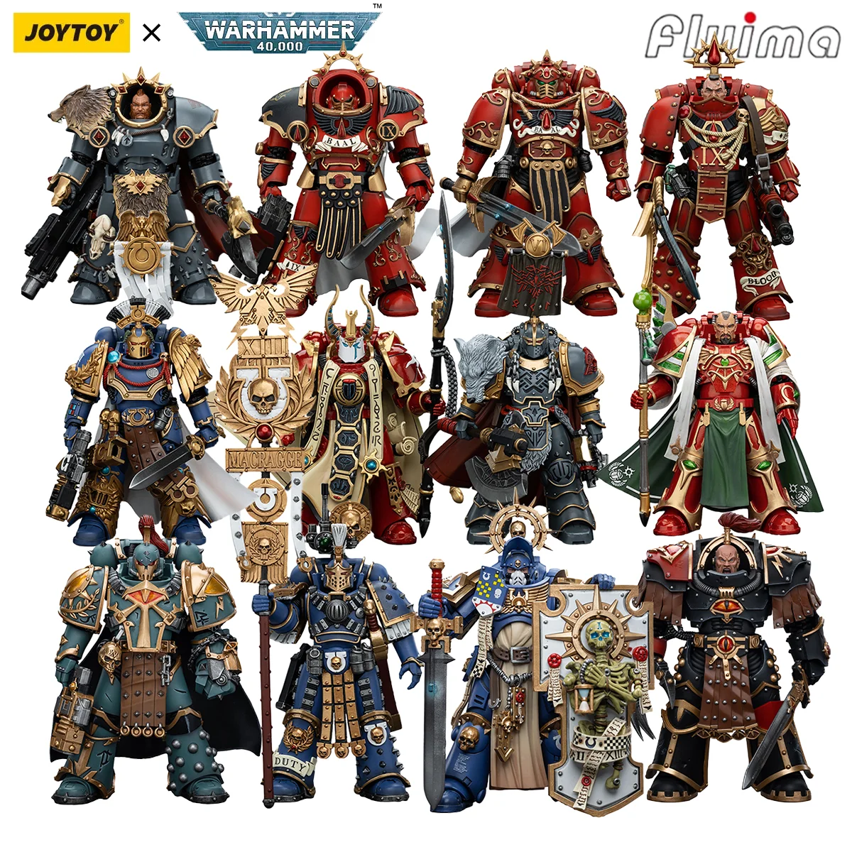[EN STOCK] JOYTOY Warhammer 30K 1/18 figuras de acción Ultramarines Legion Praetor con espada eléctrica y modelo Volkite Serpenta