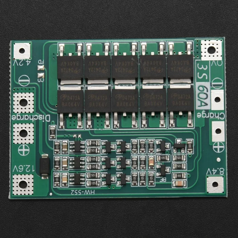 5X 3S 60A Bms Board 11.1V 12.6V 18650 Li-Ion Lithium Battery Protection Board Enhanced Version