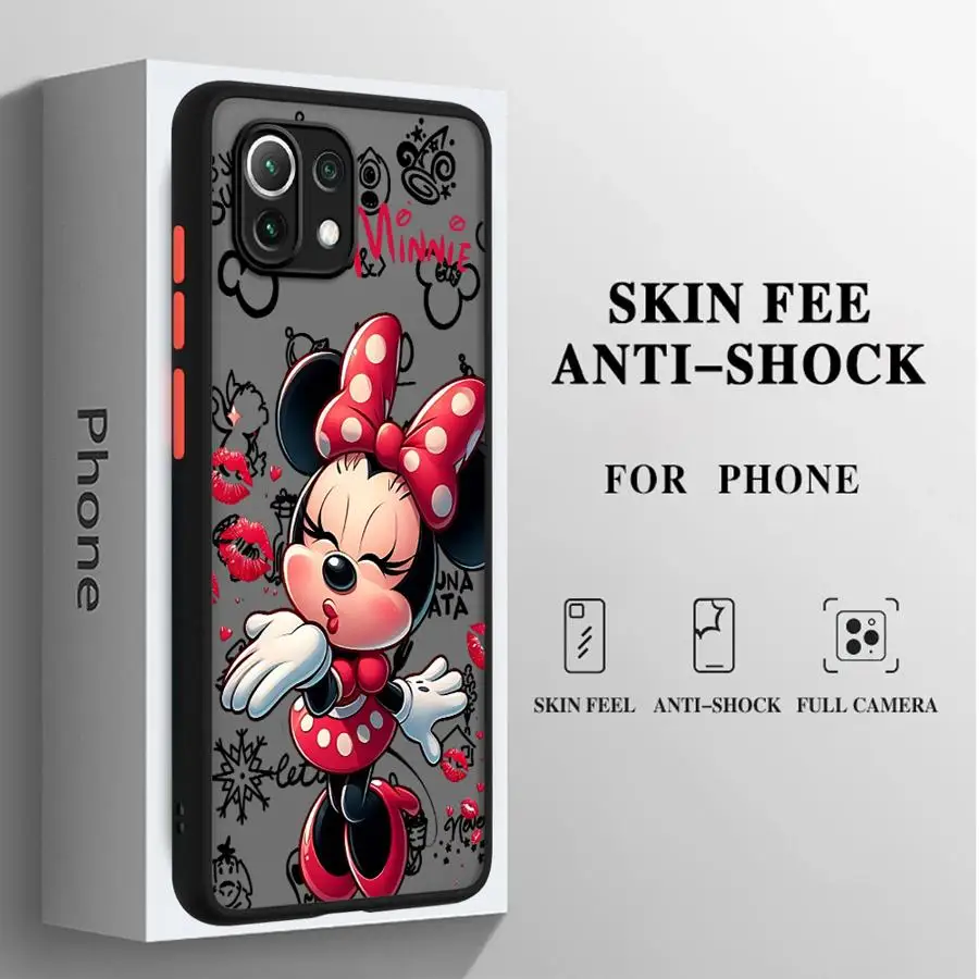 Disney Minnie Mouse AI Phone Case for Xiaomi Mi 11 12 13 Lite 5G 12T 11T Pro 13 14 Pro 10T Pro 5G 9T Pro 12X Funda Cover