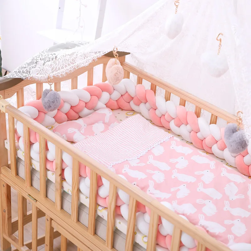 4-Strand Braided Children's Room Knotted Bed Rail Baby Safety Crash Guard Woven Bed Safety Protection