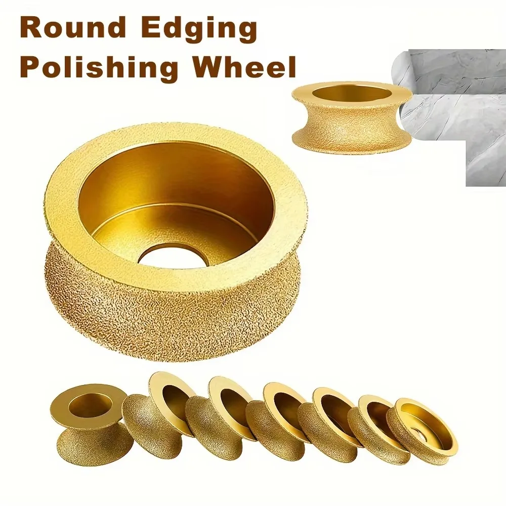 

25-50mm Profile Grinding Wheel Diamond Bore 20mm Ceramic Edging Wheel Polishing Wheel Dry Vacuum Brazed Abrasive Grinding Disc