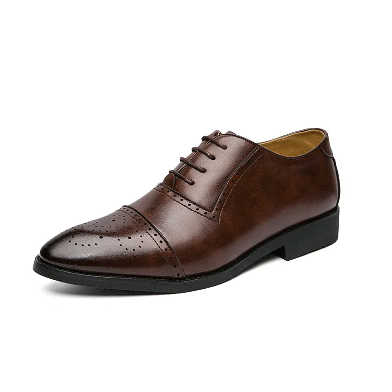 

Motorcycle casual men's shoes, low cut trendy new style, fashionable Block versatile leather shoes, simple and non slip design