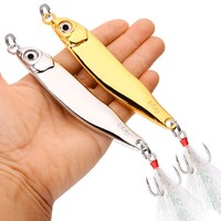 1PC Metal Jig Bait 10g 15g 20g 40g 60g 80g Artificial Fishing Lure Sinking Far Casting Jigging Bait Spoon Spinnerbait