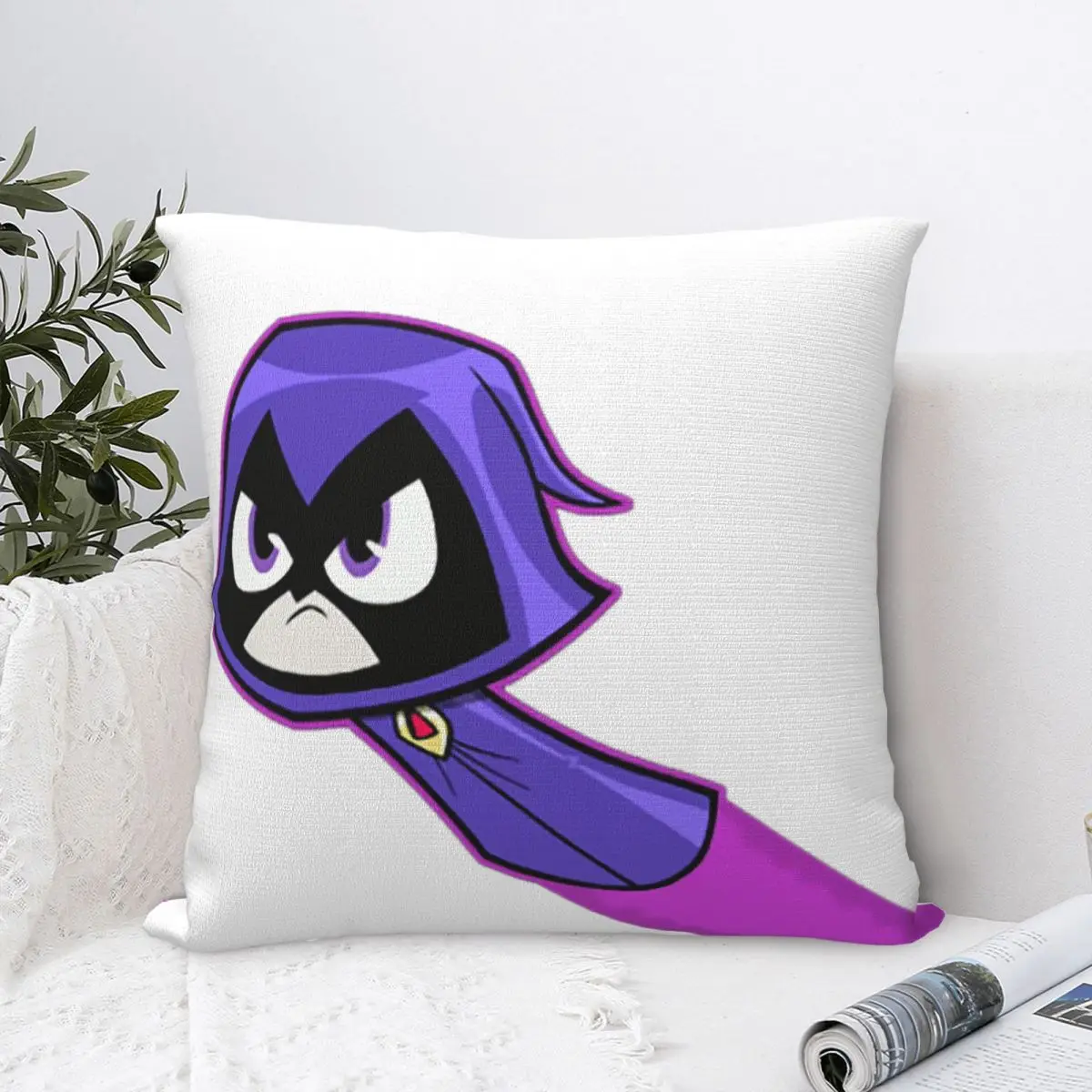 

Teen Titans Raven Flying Pillowcase Cushion Comfort Throw Pillow Sofa Decorative Cushions Used for Home Bedroom Living Room