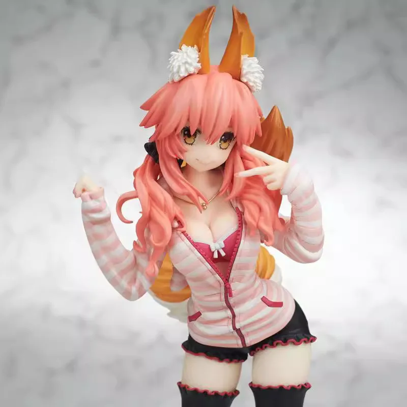 

Fate/EXTRA CCC Caster Tamamo-no-Mae Casual Ver Фигурка Звериное ухо Кимоно Аниме Статуя из ПВХ Модель персонажа для дисплея