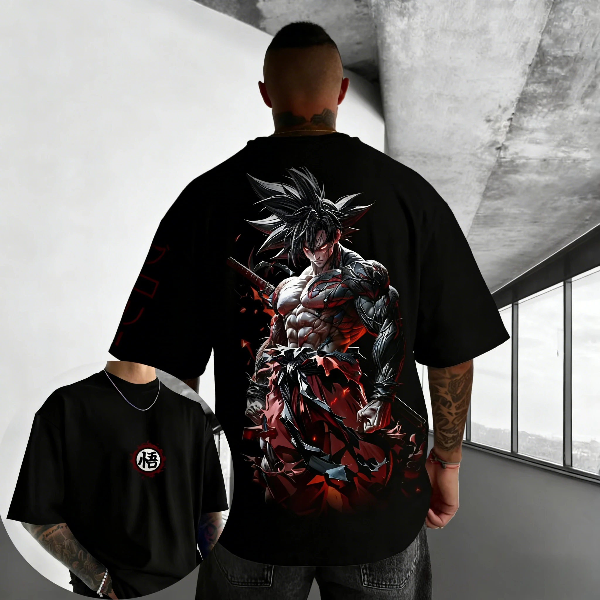 Dragon Ball Anime Übergroßes Baumwoll-T-Shirt 2026 Sommer Neu Goku Bedruckt Unisex Street Hip Hop Locker Lässiges Kurzarm-Oberteil