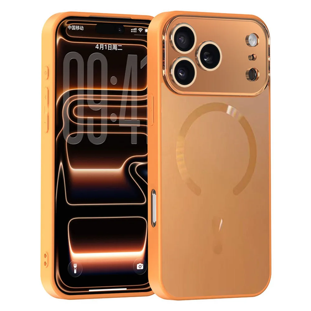 

For iPhone 17 Pro Max/Pro/Air/17 Magnetic Matte Glass Case Mil Grade Shockproof Lens Protection Anti-Scratch Wireless Charging