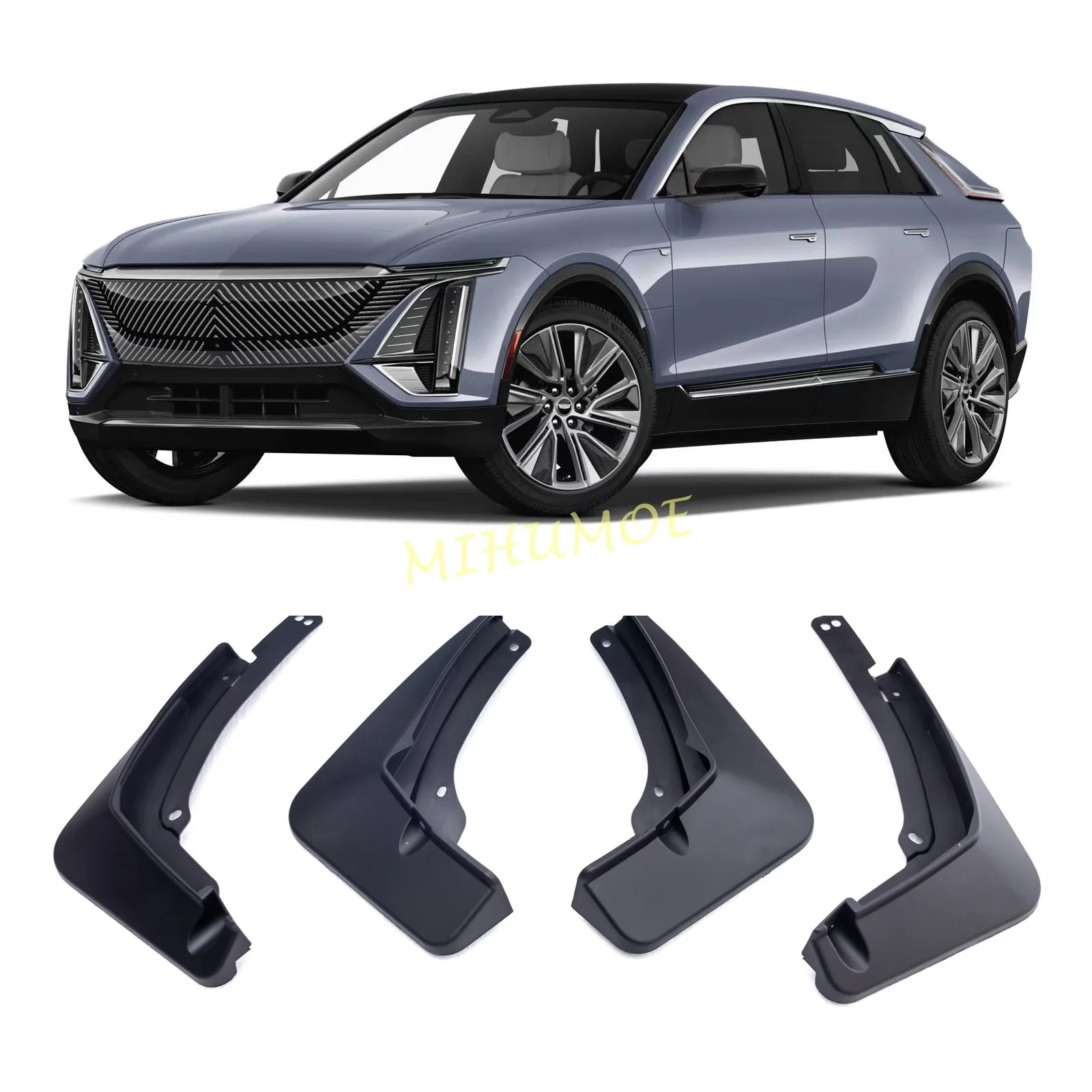 4x Car Splash Guard Mud Flaps For Cadillac Lyriq 2023 2024  Mudguards Mudflaps Dirtboard Accessories