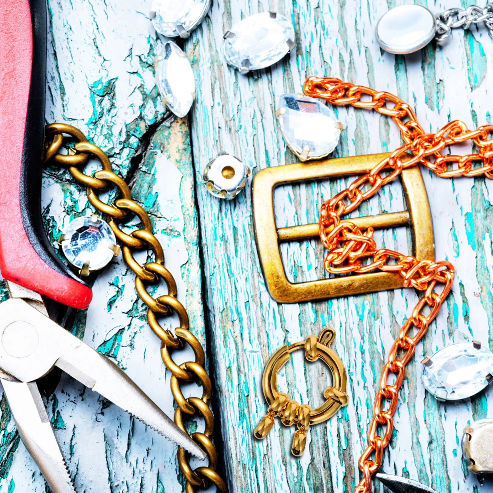 

10Pcs Stainless Steel Gold Spring Clasps Smooth Durable Bracelet Snap Hooks Jewelry DIY Craft Supplies Accessories