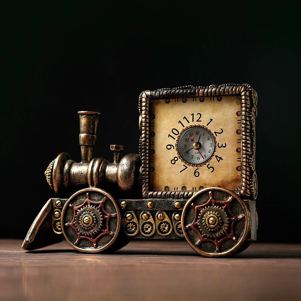 

Creative Antique Rusty Train Locomotive Resin Model Home Decoration for Bar, Coffee Shop, Gift Decoration Props