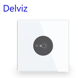 Delviz Light Dimmer Wall Switch,AC 220V,86mm*86mm Tempered crystal glass Panel, Adjusting brightness,Light regulating controller