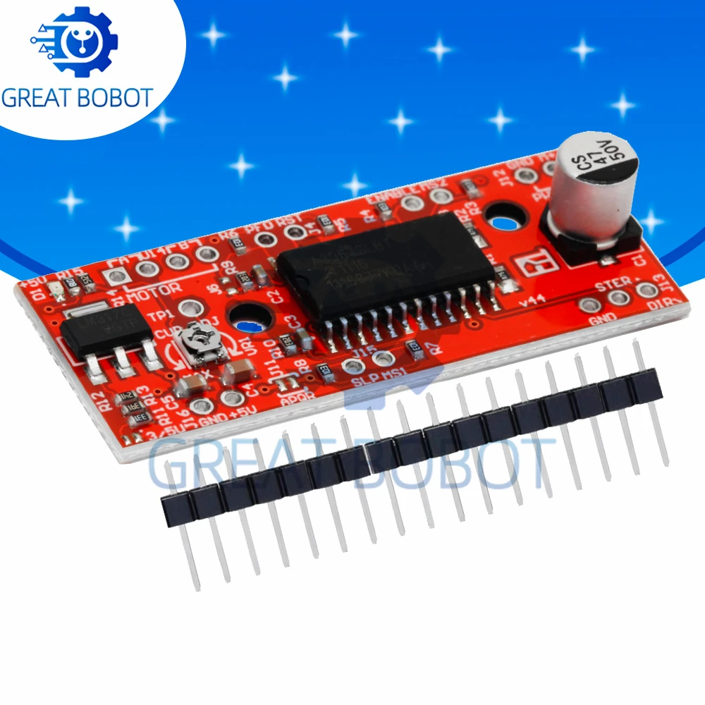 1~10PCS BS A3967 EasyDriver V44: A3967-Based Stepper Driver – Works for Arduino & 3D Printers